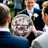 Kuangmi Personalized Photo Basketball Sizes 6/7 Ideal for Parties and Gifts - Hygroscopic PU Material